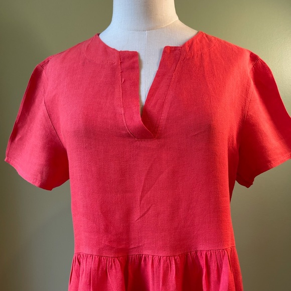 Francesca Bettini Italy Dresses | Francesca Bettini Italy Red Linen Shift Dress S | Poshmark